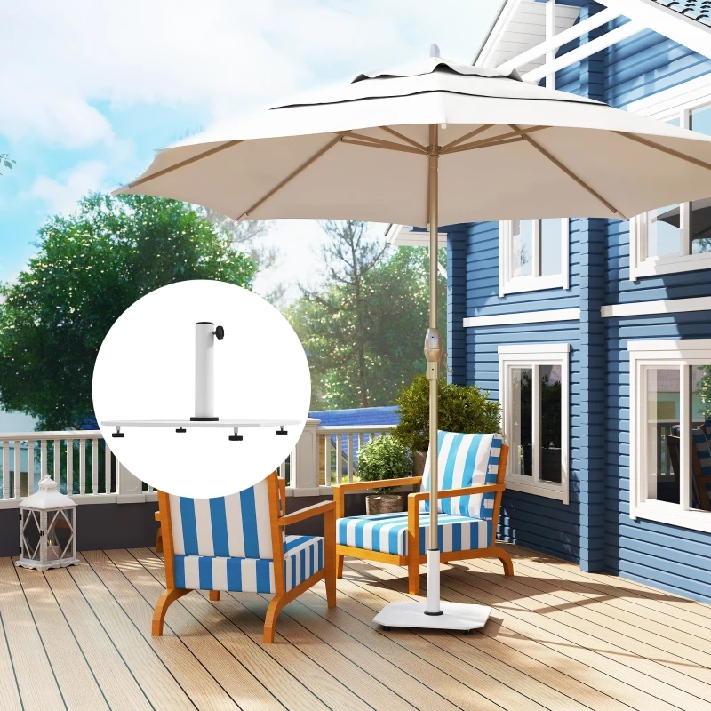 41-lb metal umbrella base with adjustable foot pads