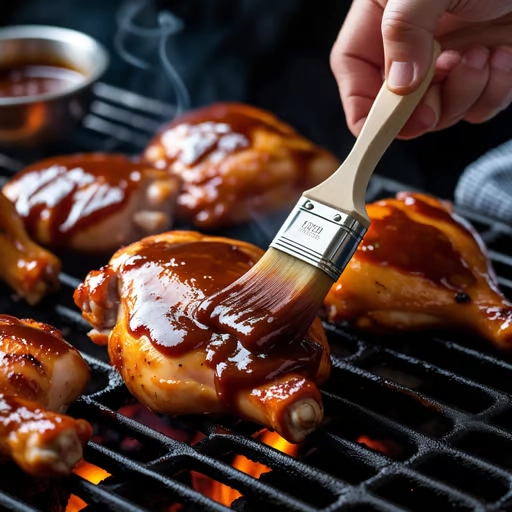 Applying BBQ Sauce