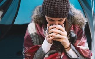 How to stay warm in a tent