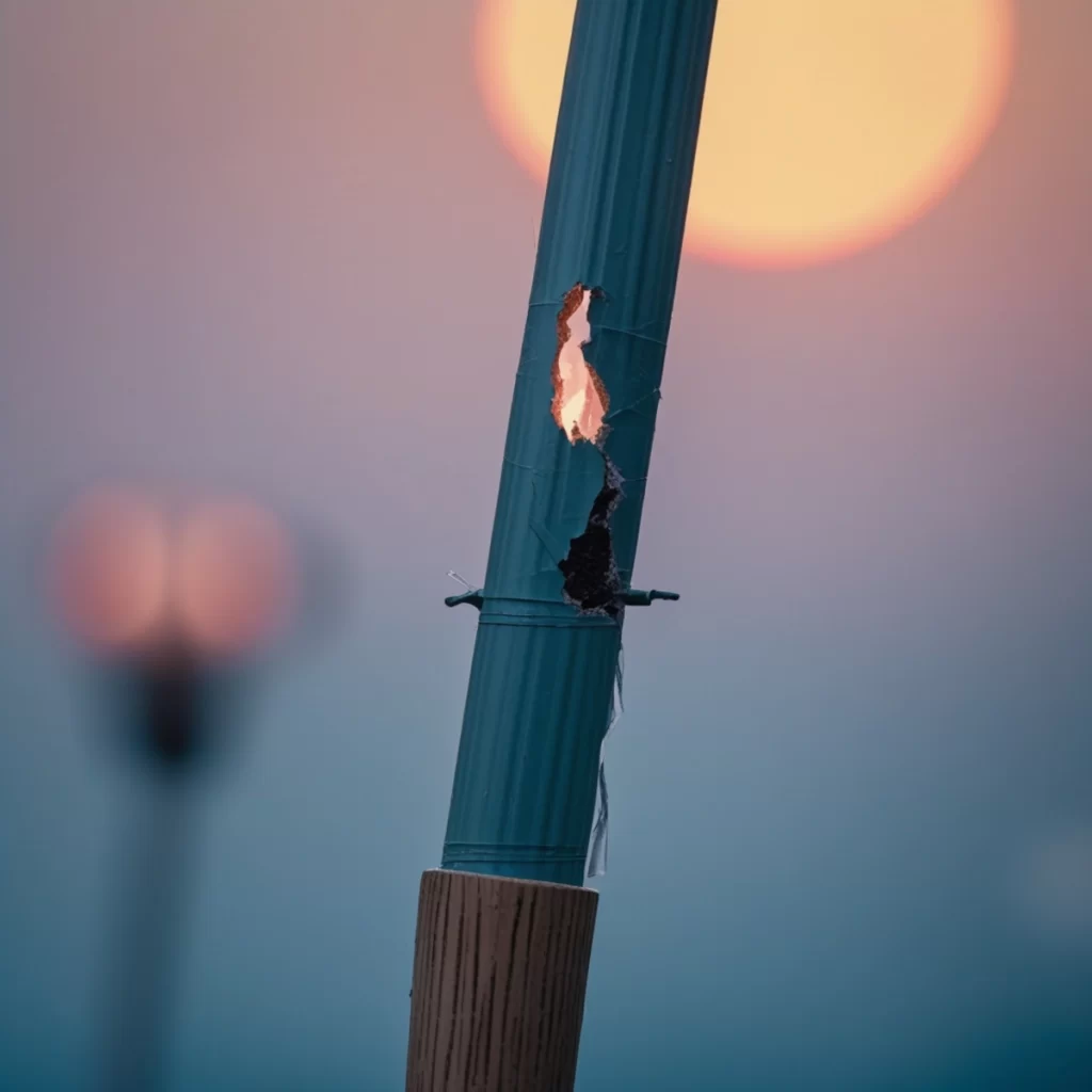 Leaning or Broken Pole