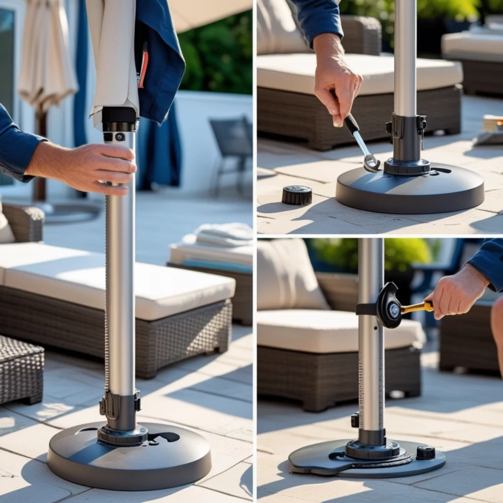Mounting the Cantilever Umbrella