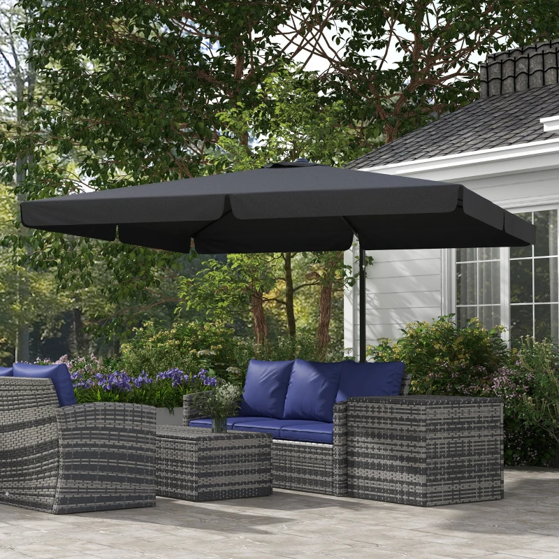 Outsunny 10' Cantilever Patio Umbrella, Square Offset Umbrella