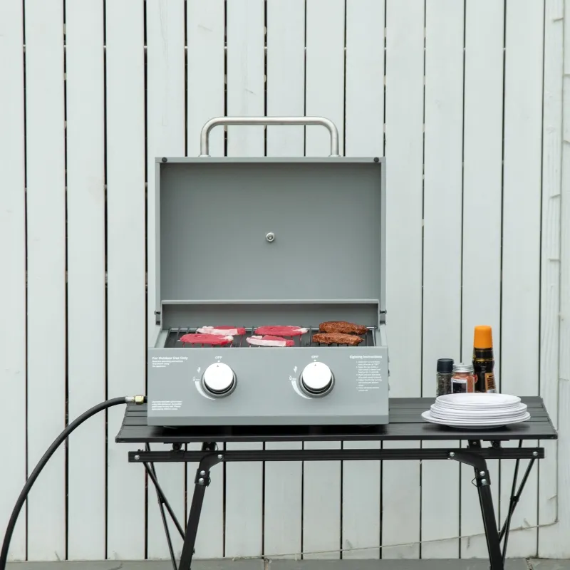 The Outsunny 2-Burner Tabletop Grill 