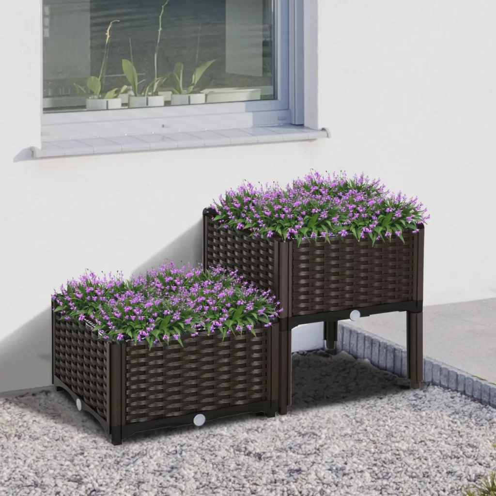 Outsunny 2-Piece Raised Garden Bed with Legs