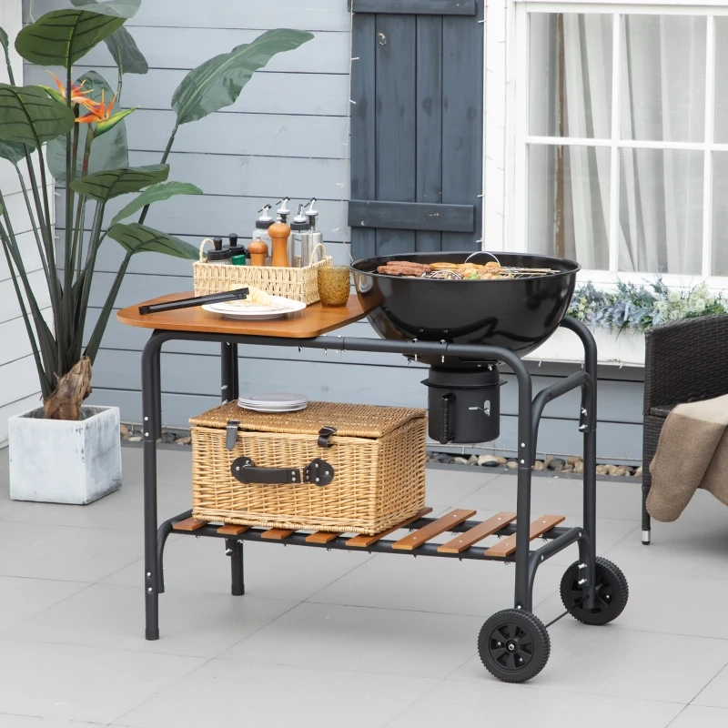 Outsunny 21-Inch Rolling BBQ Grill