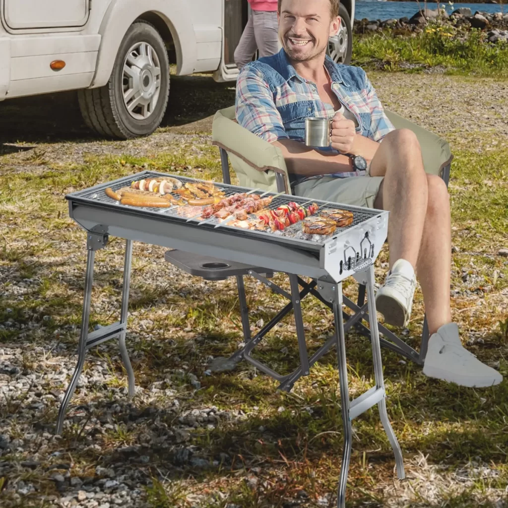 Outsunny 28" Portable Charcoal Barbecue Grill 