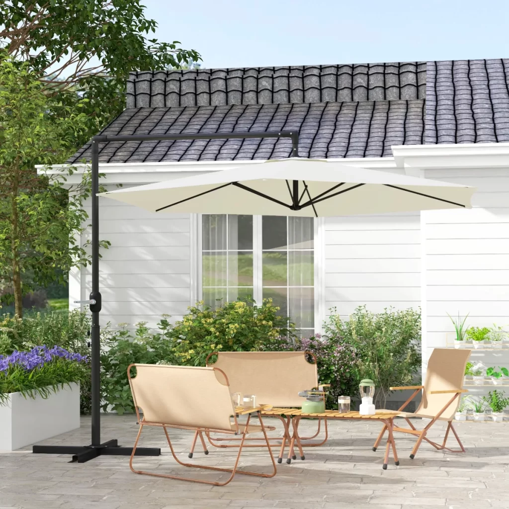 Outsunny 9.5FT Offset Patio Umbrella