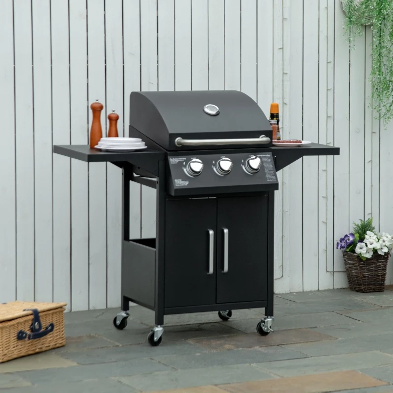 Outsunny Outdoor 3-Burner Gas Grill