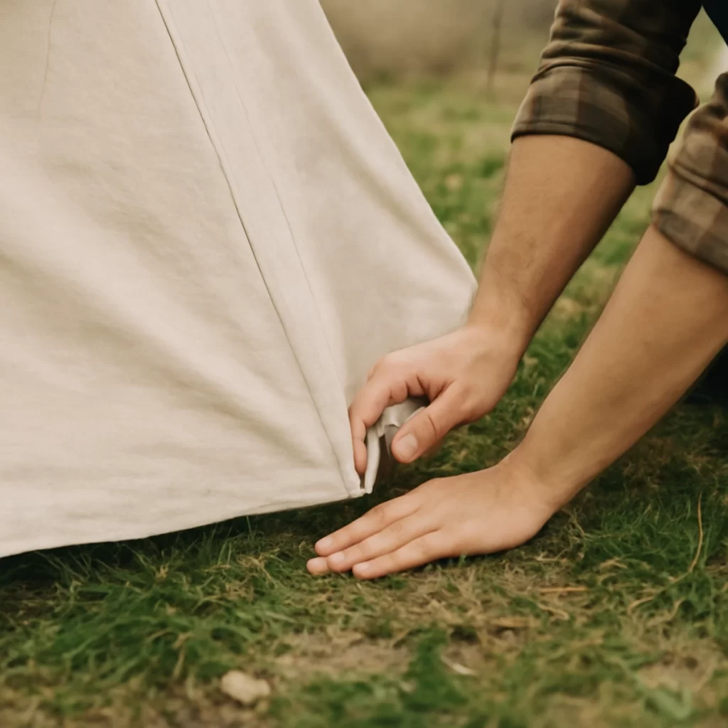 Securing the Base of the Fabric