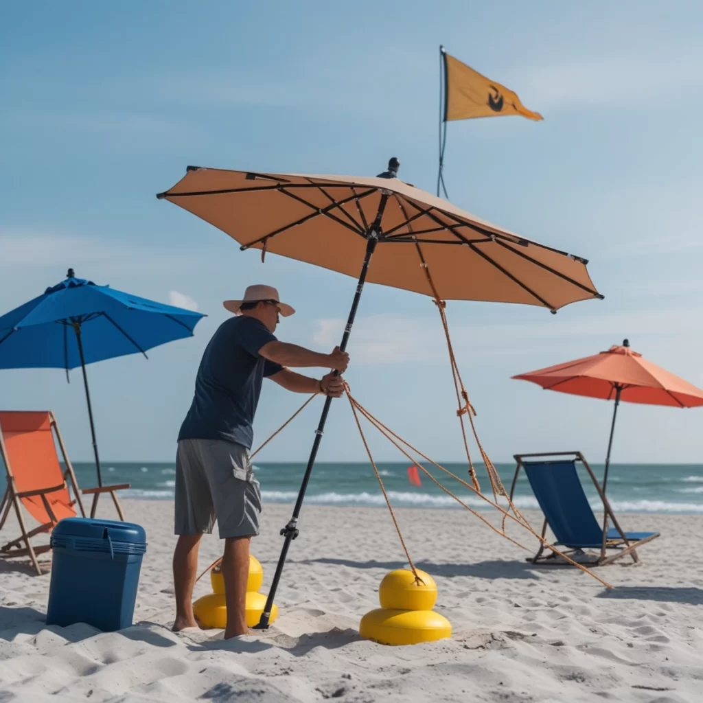 Securing the Umbrella for Wind Resistance