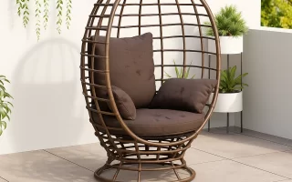 Egg chair with cushion