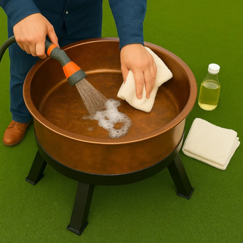 How to Clean a Copper Fire Pit