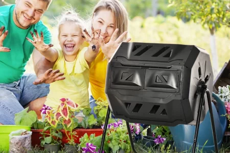 Tumbling composter for home