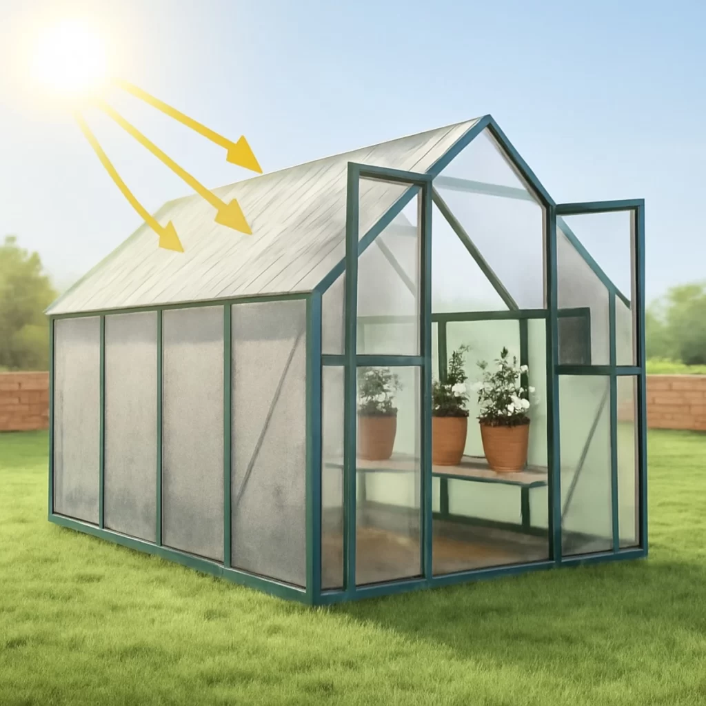 Greenhouse light control systems managing exposure for balanced photosynthesis and plant growth.