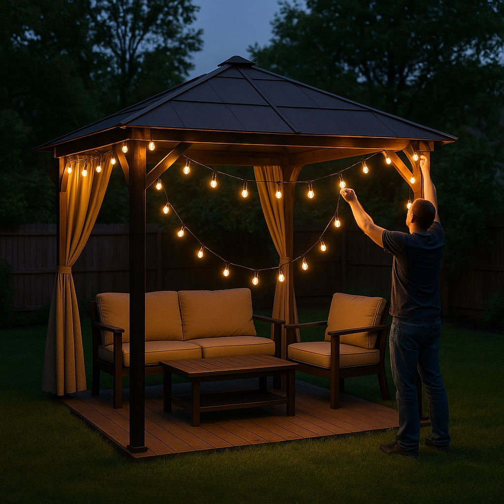 Lighting Gazebo and string lights