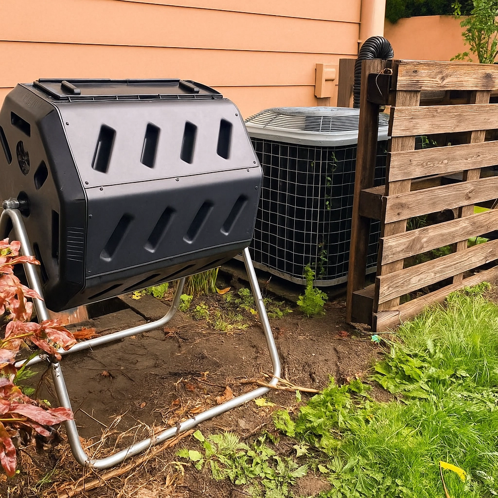 Best practices for choosing an ideal location when setting up your compost tumbler.