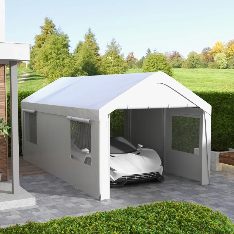 Outsunny 10' x 20' Carport, Heavy Duty Portable Garage 