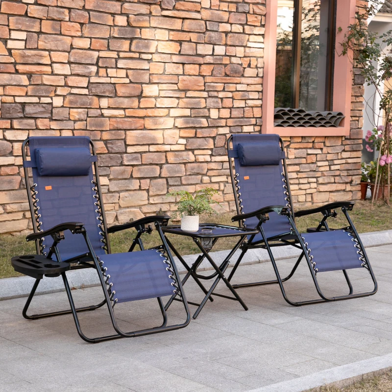 Outsunny Zero Gravity Chair Set