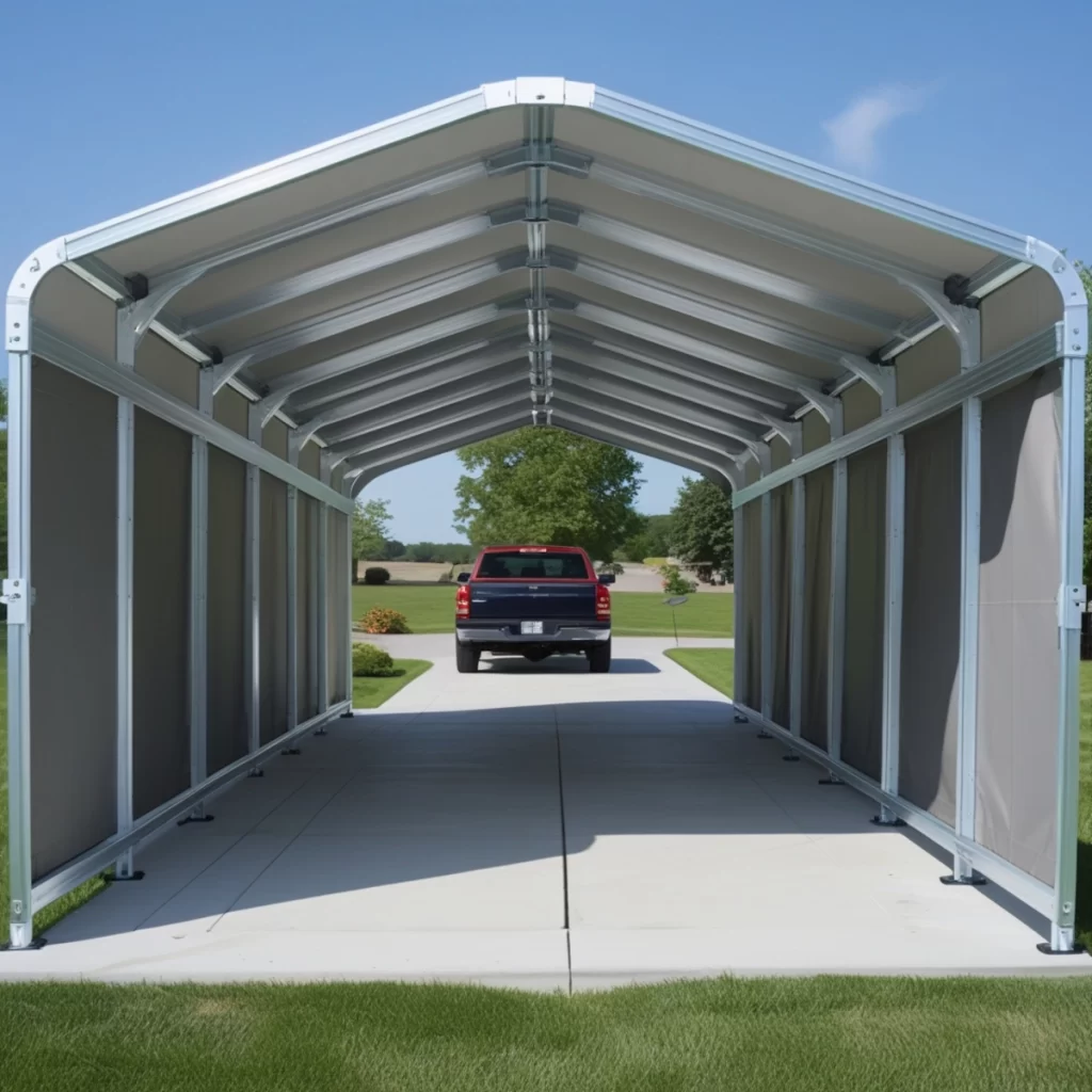 Reassembling the Carport at the New Location