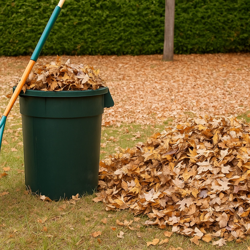 Recycled lawn waste used as mulch for natural weed suppression and soil health.
