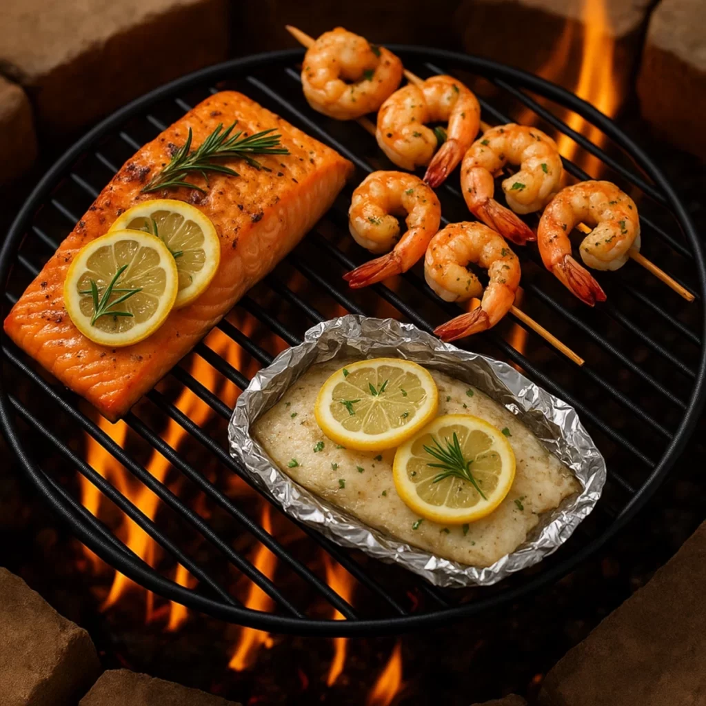 Seafood to Cook Over the Fire Pit