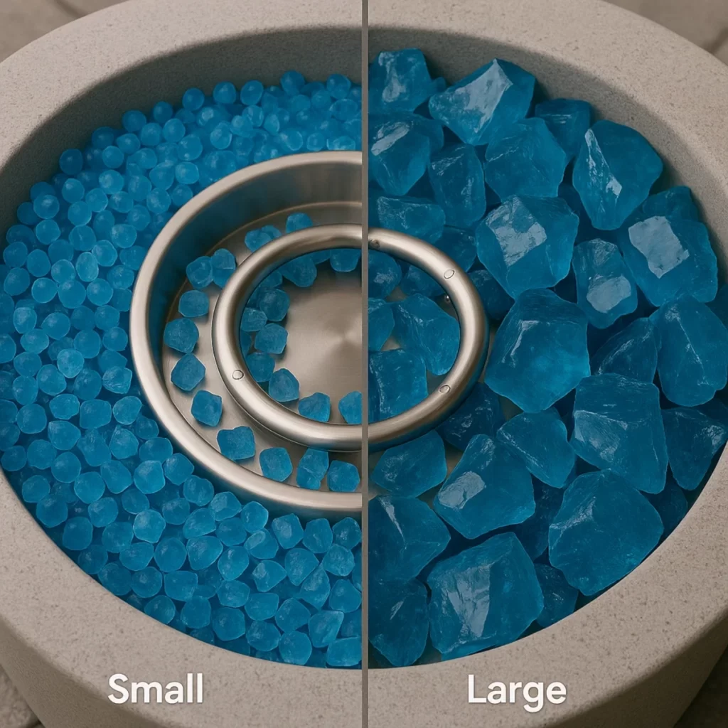 Size of Fire Glass