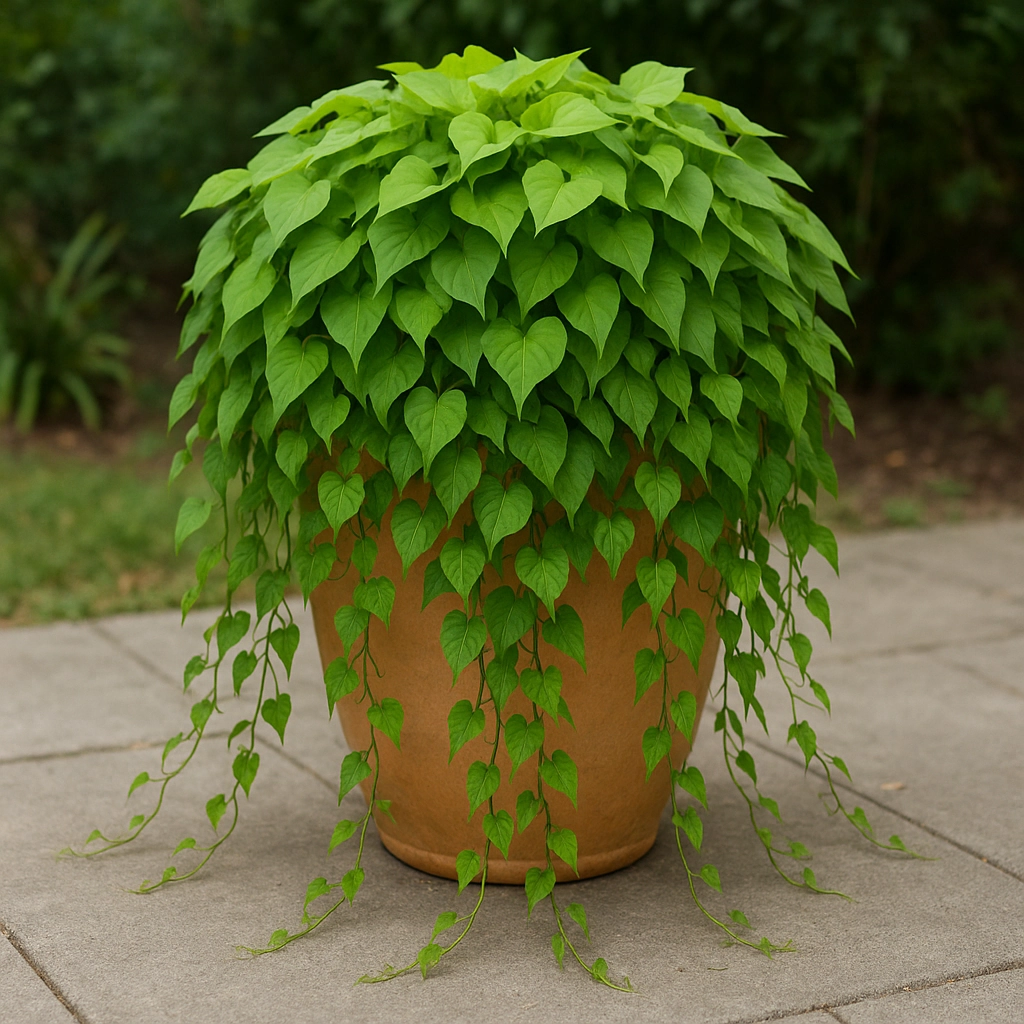 Adding spiller plants to cascade over the sides of a flower pot for design impact.