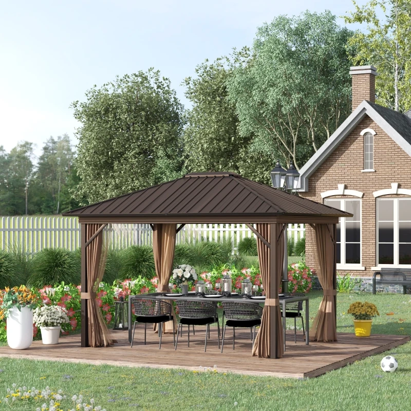 Gazebo providing shade with open-air design for outdoor spaces.