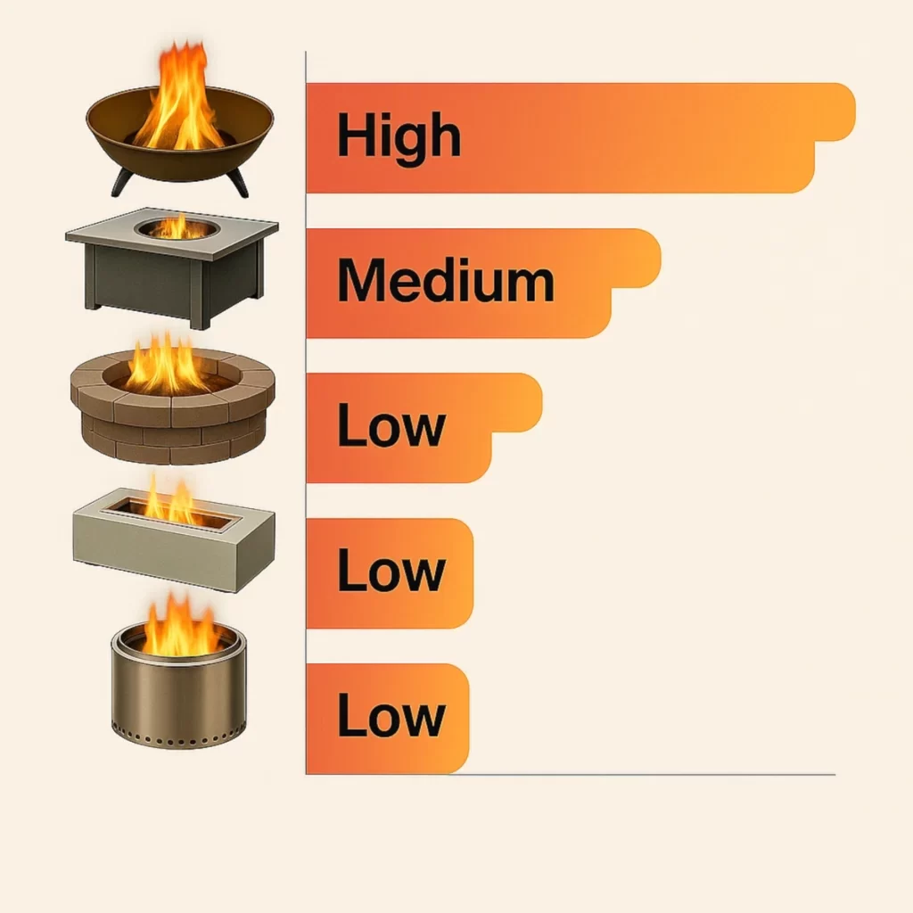 Typical Temperature Ranges for Fire Pits