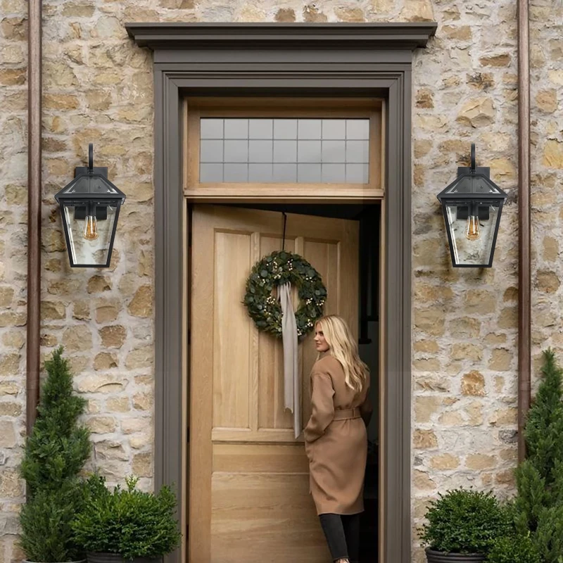 Elegant wall lanterns for outdoor entryways, patios, and decorative lighting.