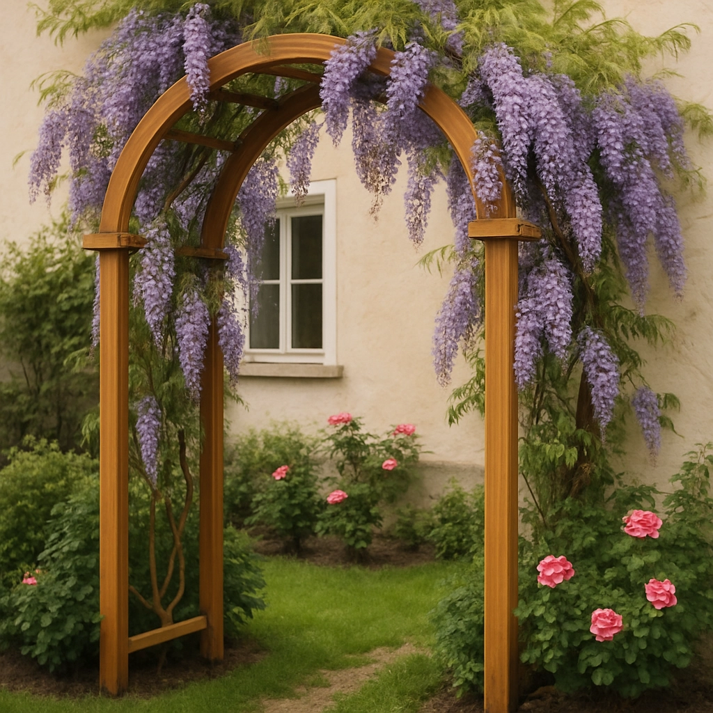 Wisteria garden arch