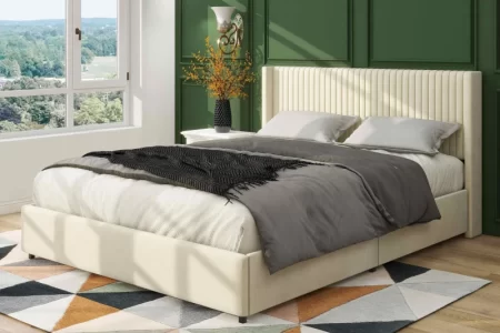 Bed frame enhances comfort, sleep quality, and bedroom style while supporting your mattress.
