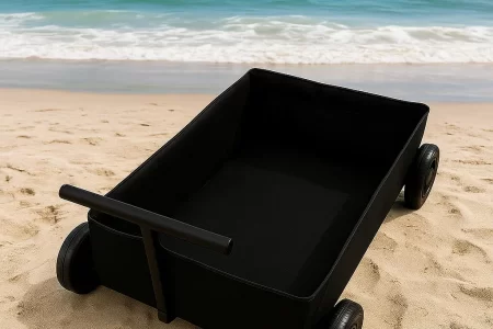 A pull cart on beach