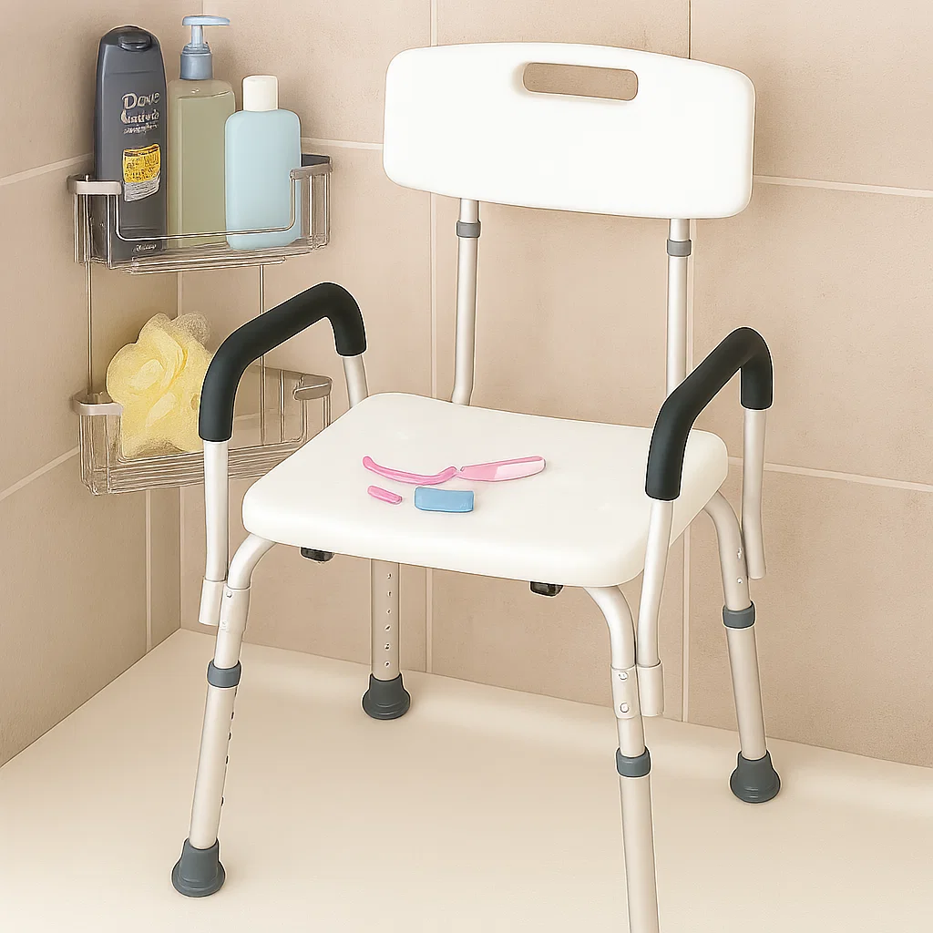Organized storage ensures easy access to items, promoting a safe and comfortable shower experience.