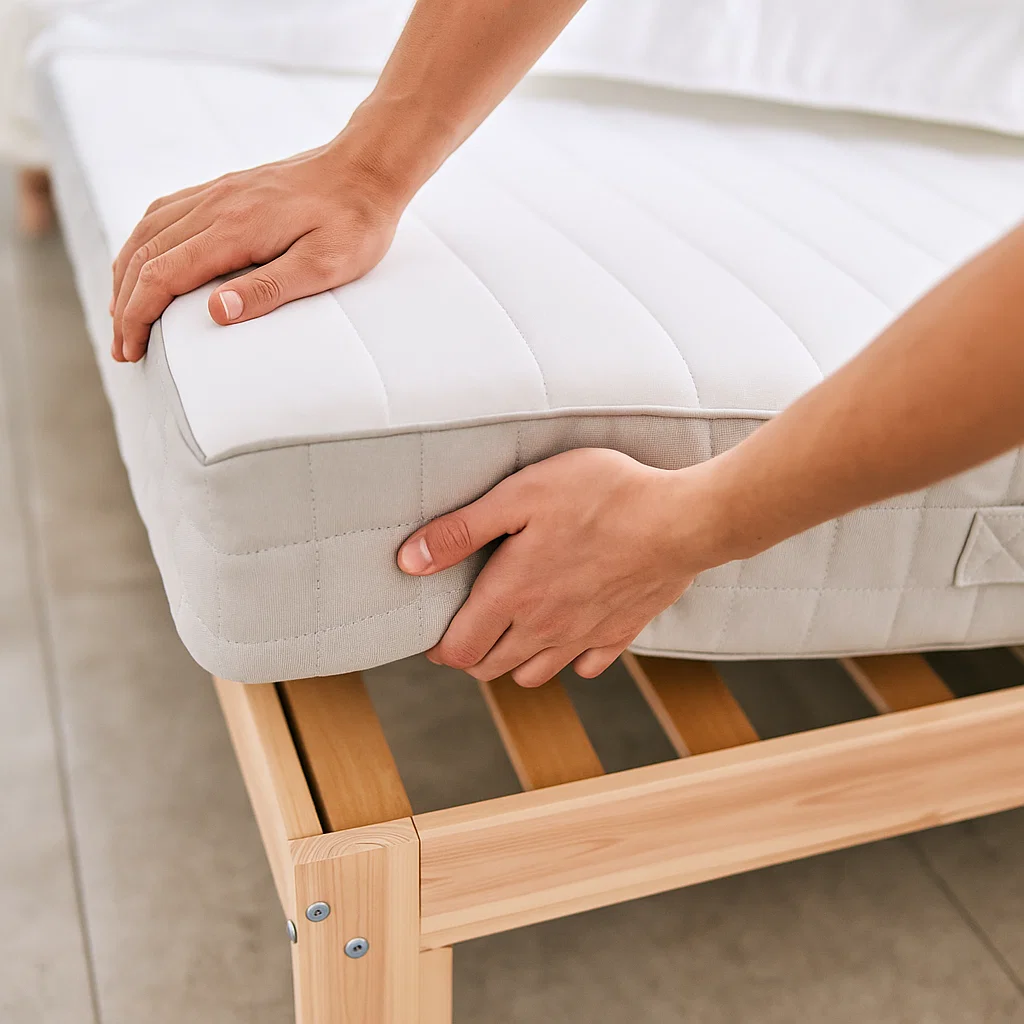 Evaluate mattress condition before donation: dispose if damaged, donate if in good shape.