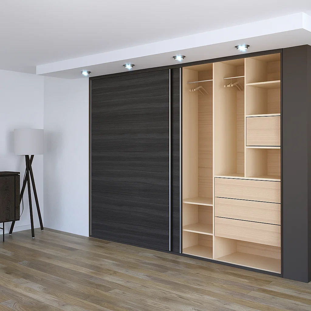 Sliding door wardrobe with modern design and functionality