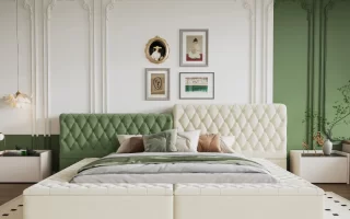Creative ways to hide bulky bed frames for a sleek, minimalist bedroom design.