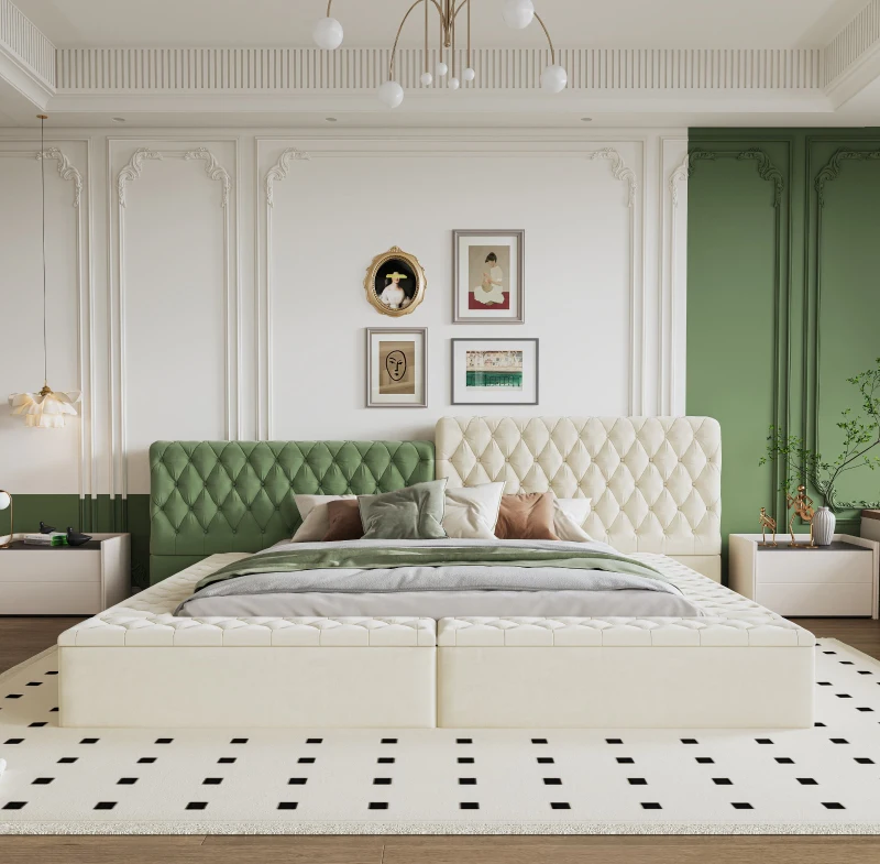 Creative ways to hide bulky bed frames for a sleek, minimalist bedroom design.
