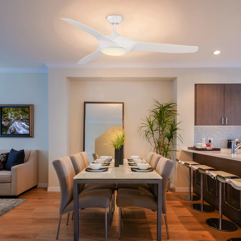 White portable air conditioner releasing cool airflow indoors