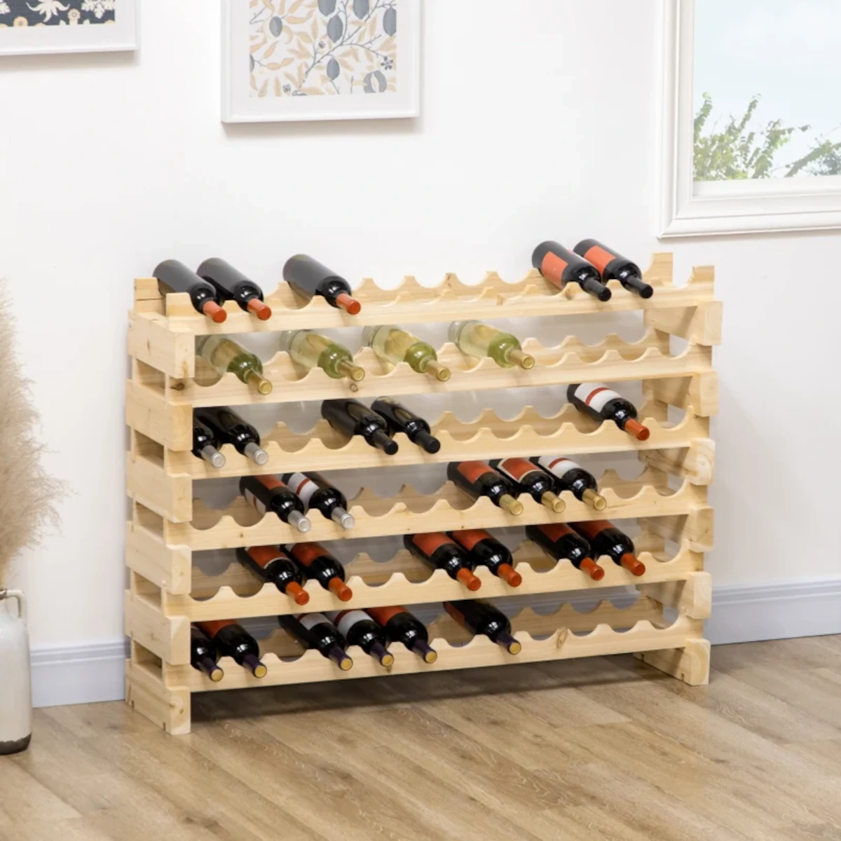 HOMCOM Wooden Wine Rack Assembly Manual (SKU: 05-0011) - Aosom