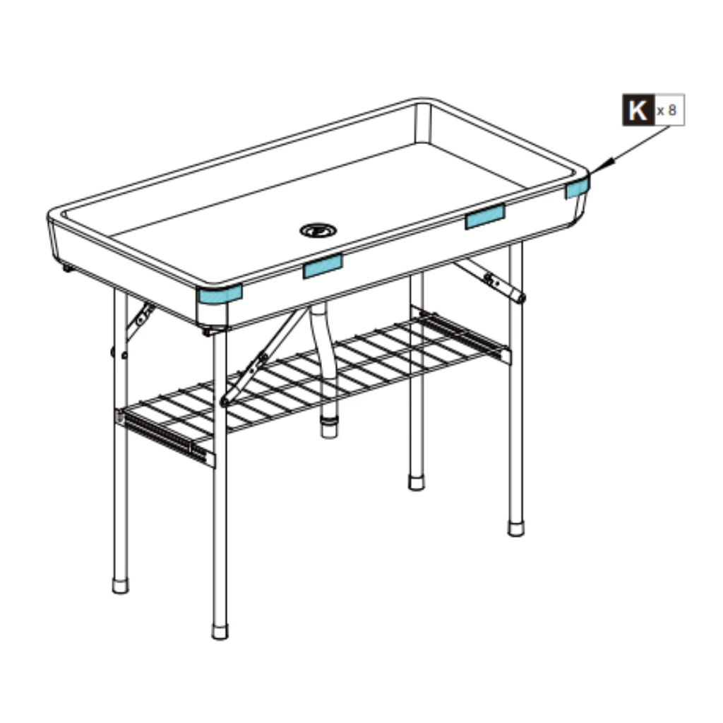 Outsunny Folding Ice Cooler Table with Drain Assembly Manual SKU