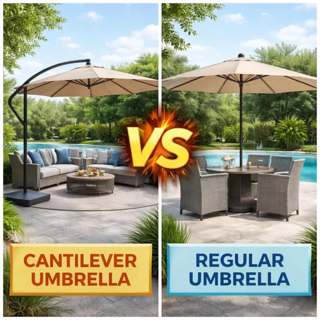 cantilever umbrella vs patio Cantilever vs Regular Umbrella: Which One Is Right for You?