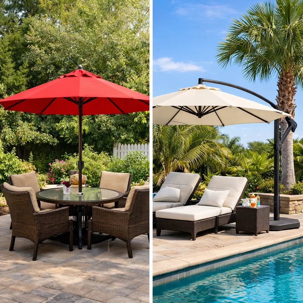 cantilever umbrella vs patio Cantilever vs Regular Umbrella: Which One Is Right for You?