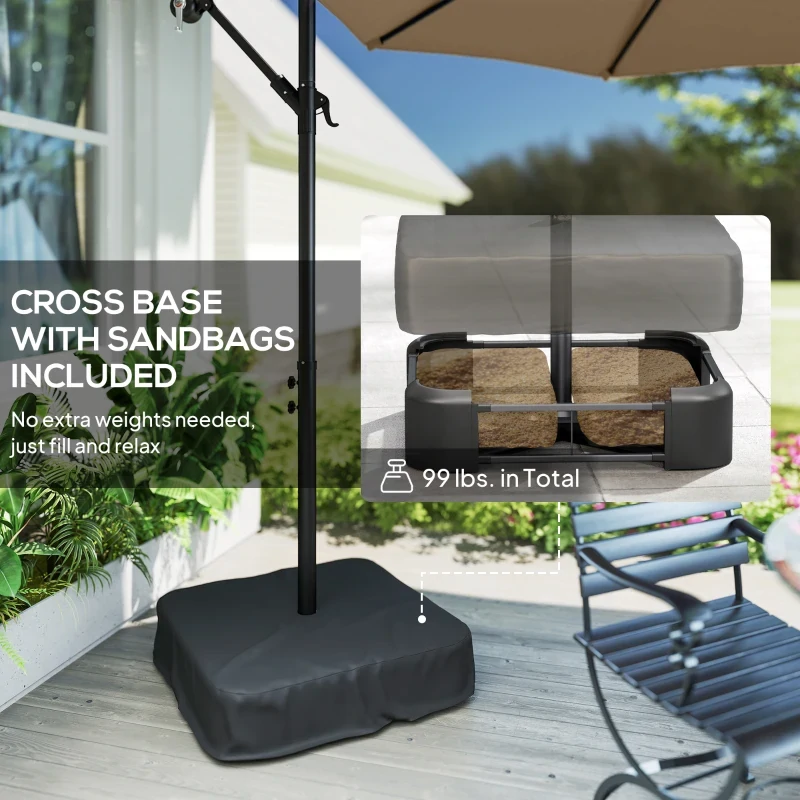 commercial offset patio umbrellas allen + roth 13-ft Commercial Navy Slide-tilt Offset Patio Umbrella with  Base at Lowes.com