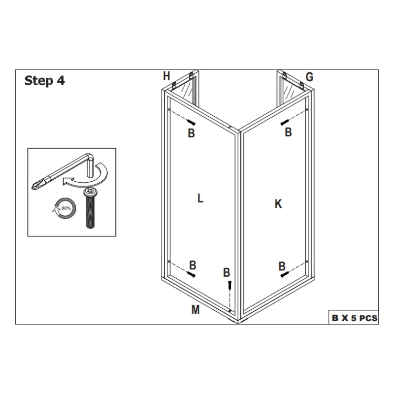 Three Tiers with Tempered Glass Doors Assembly Manual (SKU:F-SPR