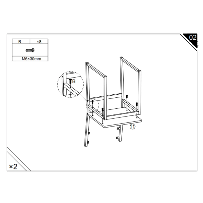 HOMCOM Industrial 4 Piece Dining Set Assembly Manual (SKU:835-371) - Aosom
