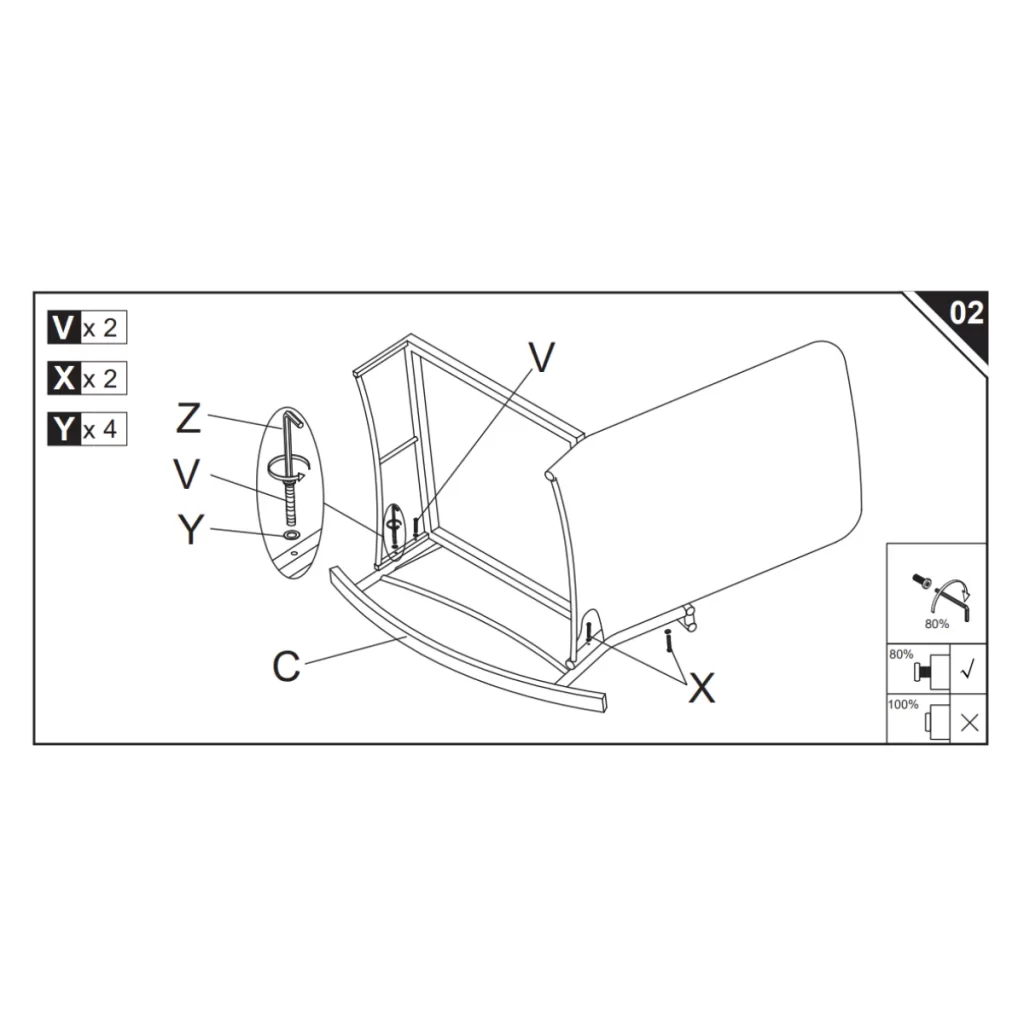 Assembly Instructions for Outsunny Rattan Porch Rocker with Plush ...